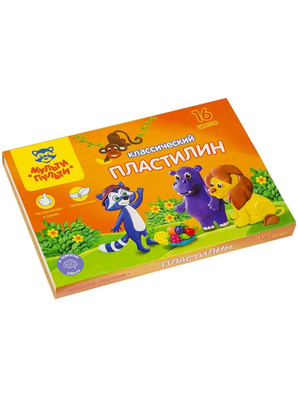 Пластилин 16 цветов 320 гр Мульти-Пульти 