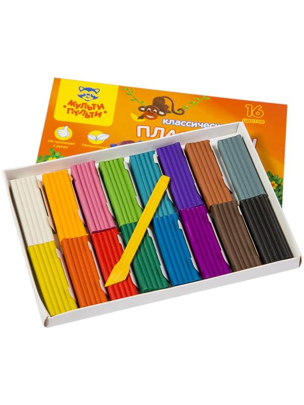 Пластилин 16 цветов 320 гр Мульти-Пульти 
