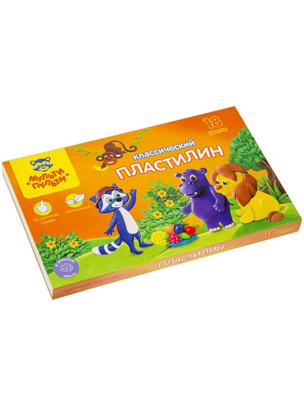 Пластилин 18 цветов 