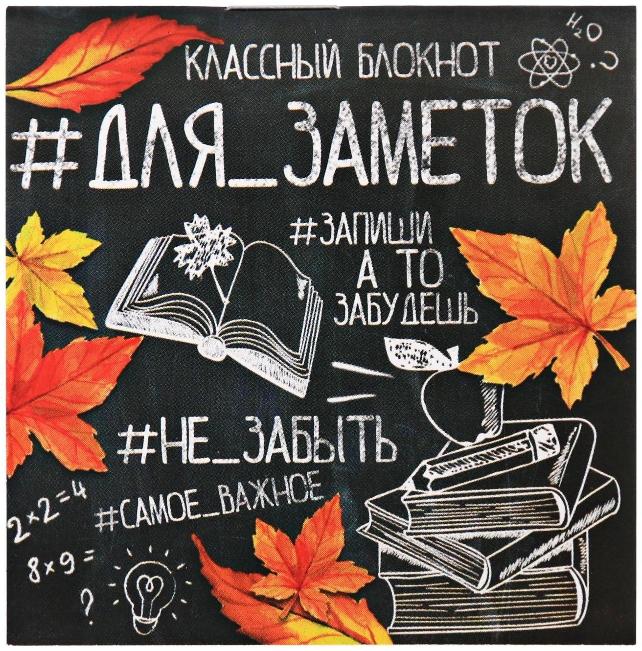 Блокнот 10*10, 16 листов «Для заметок школа»