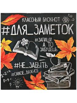 Блокнот 10*10, 16 листов «Для заметок школа»