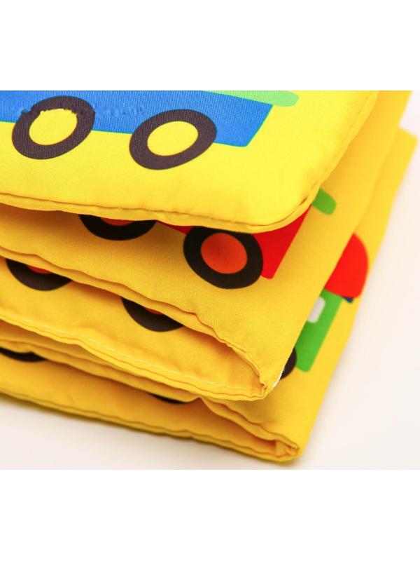 Мягкая книжка-бортик на кроватку «Паровозик», 14 х 14 см, с шуршалкой