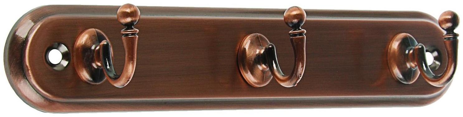 Вешалка 3-х местная KV103AC, цвет медь