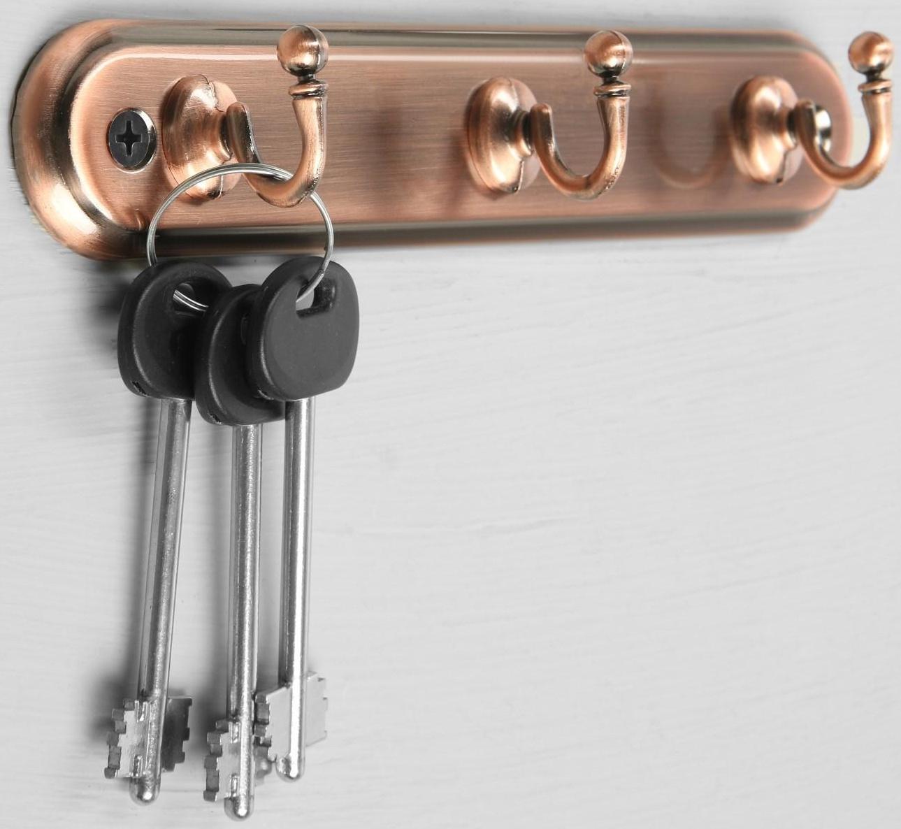 Вешалка 3-х местная KV103AC, цвет медь