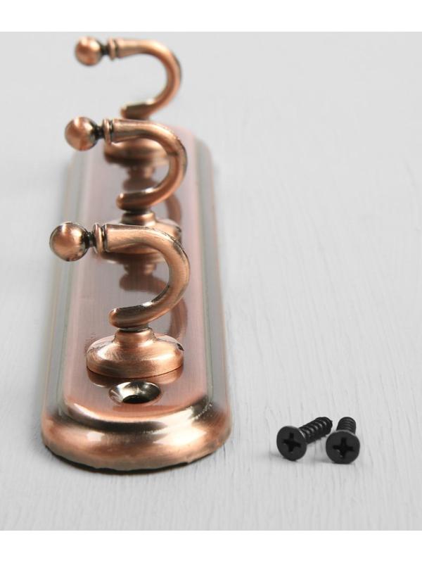 Вешалка 3-х местная KV103AC, цвет медь