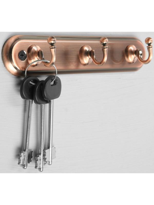 Вешалка 3-х местная KV103AC, цвет медь