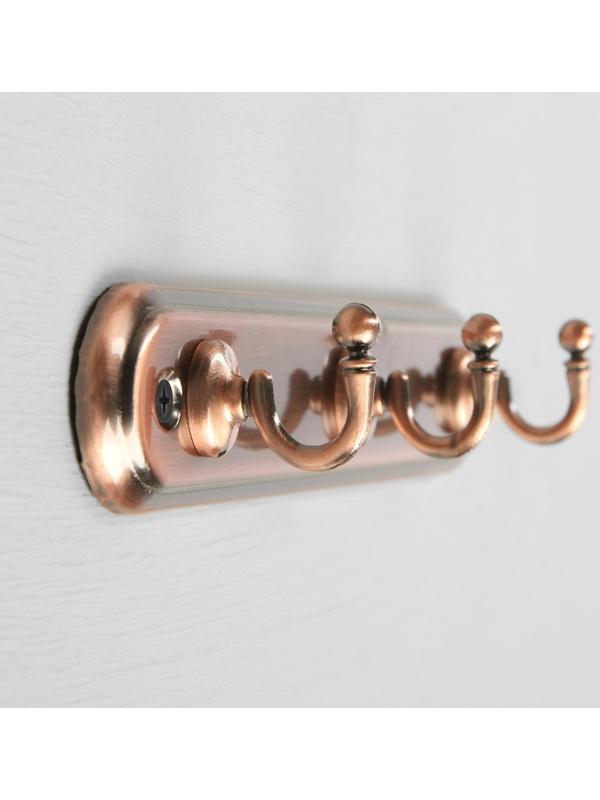 Вешалка 3-х местная KV103AC, цвет медь