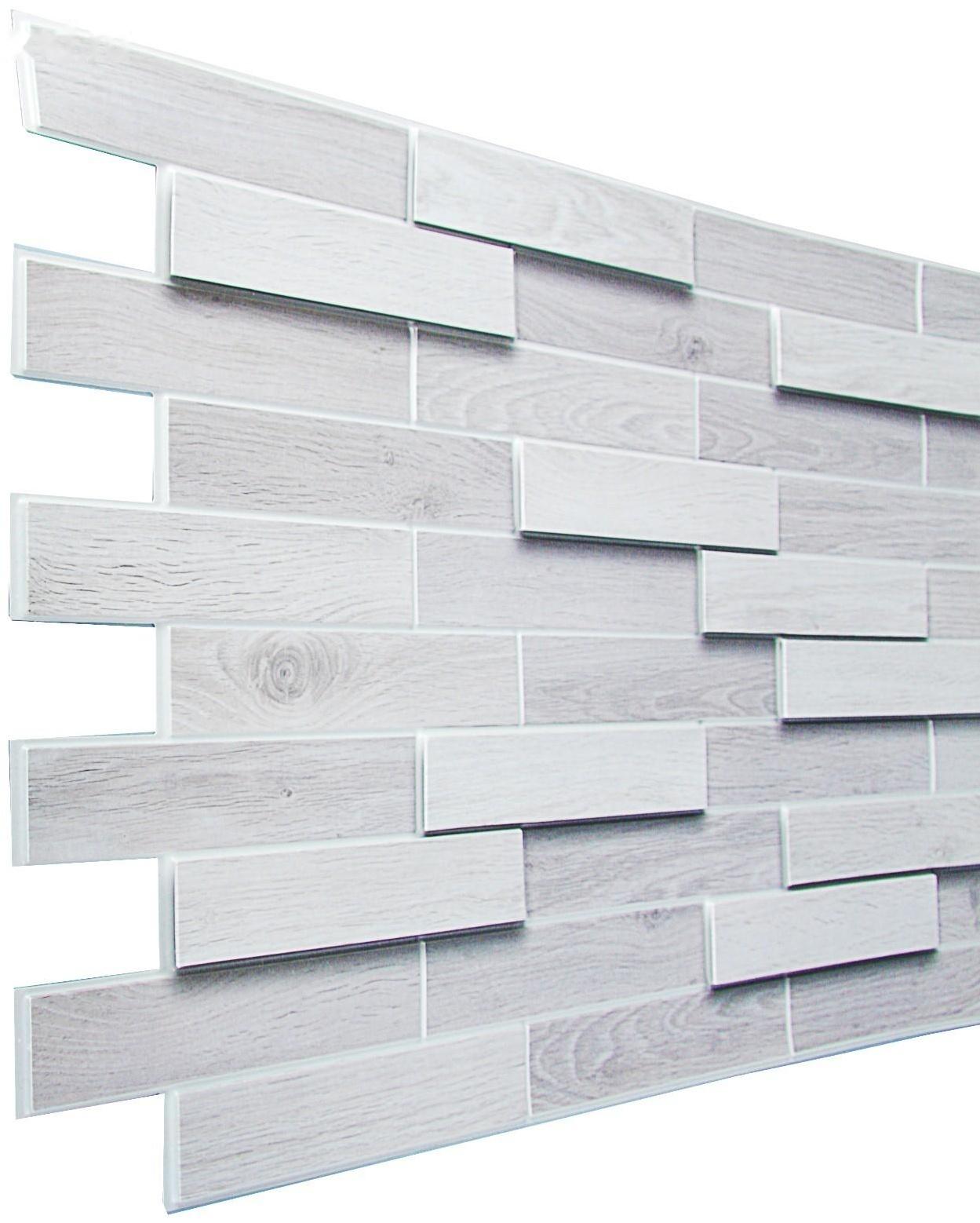 Панель ПВХ Паркет Дуб беленый 980*480