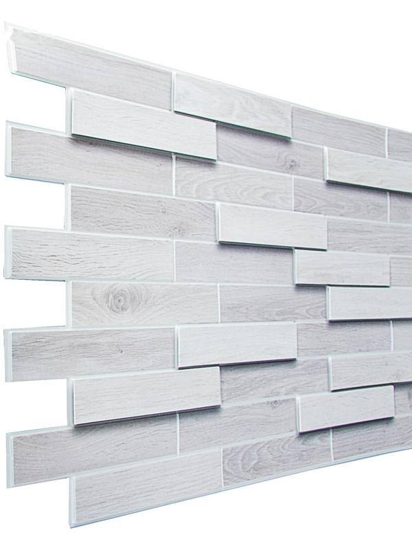 Панель ПВХ Паркет Дуб беленый 980*480