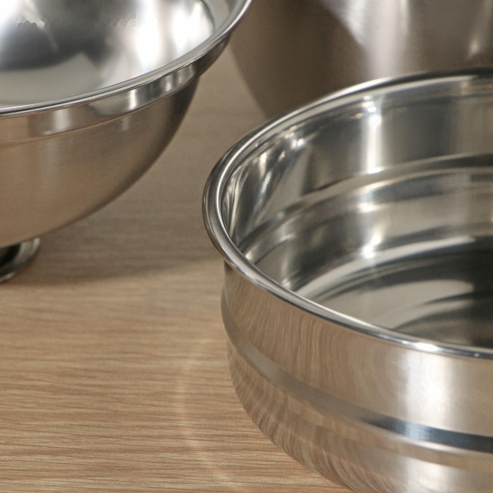 Набор посуды из нержавеющей стали «Турист» 3 шт: кружка 1,35 л, миска 650 мл, тарелка 300 мл