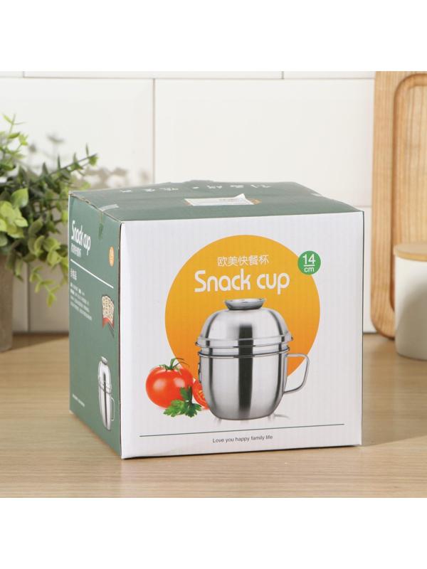 Набор посуды из нержавеющей стали «Турист» 3 шт: кружка 1,35 л, миска 650 мл, тарелка 300 мл