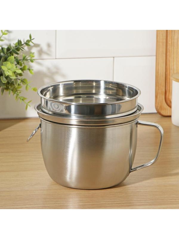 Набор посуды из нержавеющей стали «Турист» 3 шт: кружка 1,35 л, миска 650 мл, тарелка 300 мл