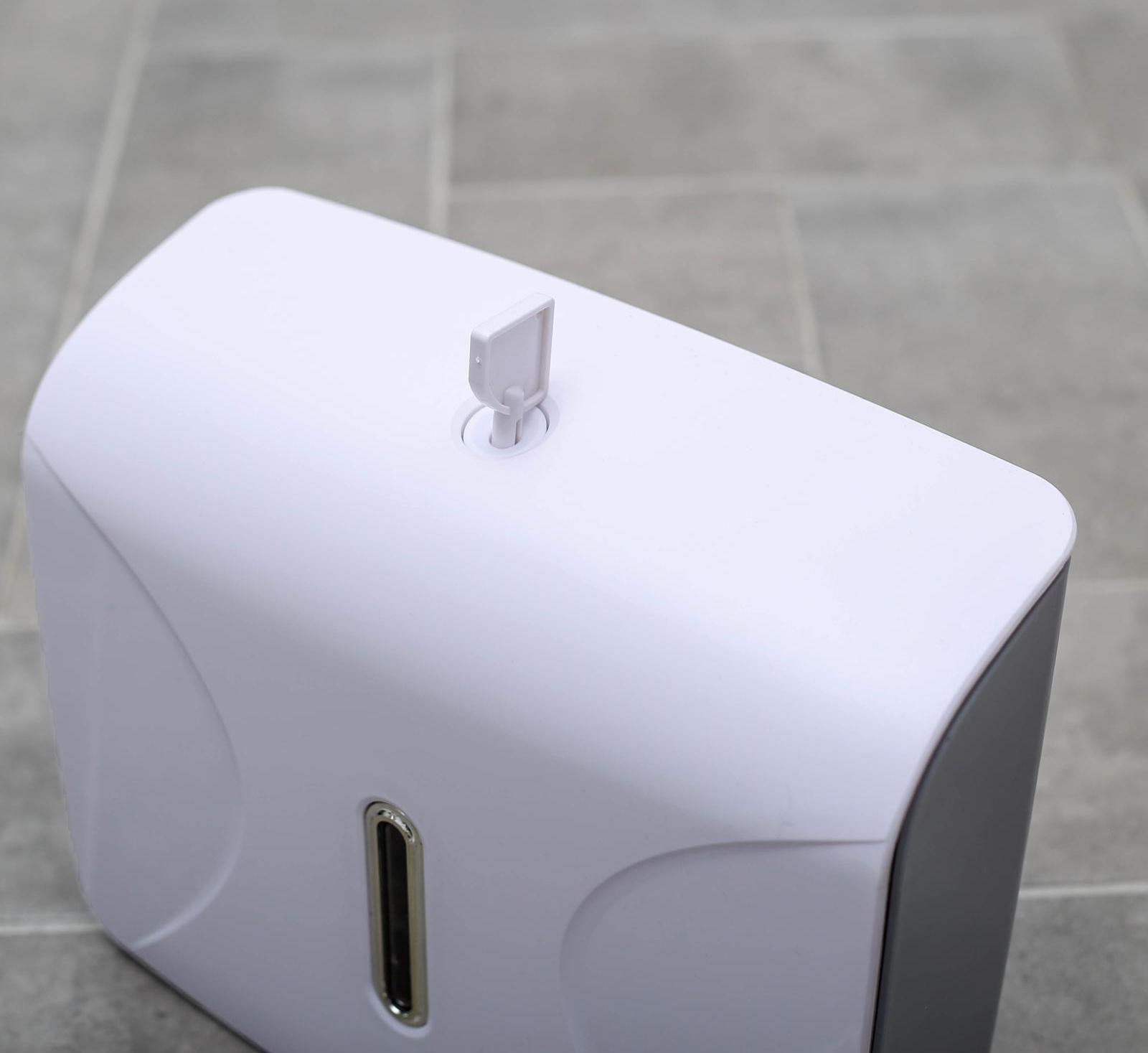 Диспенсер для бумажных полотенец в листах, пластик, 21,5×9×26,5 см, цвет белый