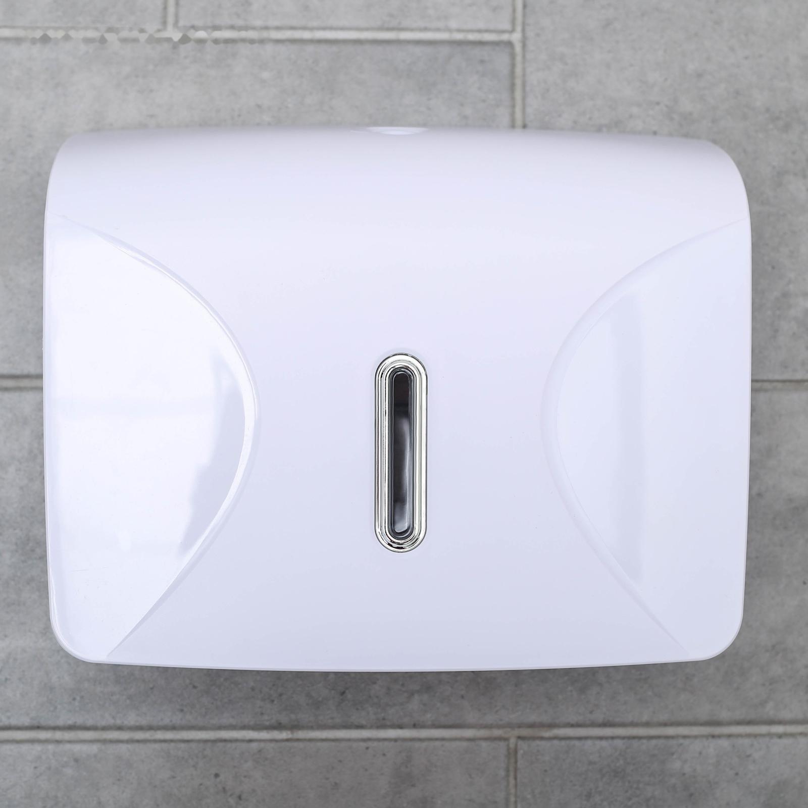 Диспенсер для бумажных полотенец в листах, пластик, 21,5×9×26,5 см, цвет белый