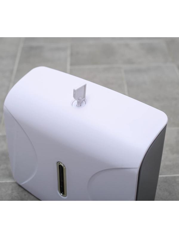 Диспенсер для бумажных полотенец в листах, пластик, 21,5×9×26,5 см, цвет белый