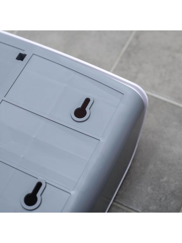 Диспенсер для бумажных полотенец в листах, пластик, 21,5×9×26,5 см, цвет белый