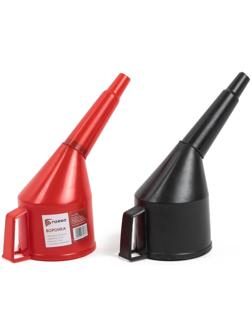 Воронка TORSO Для ГСМ с сеткой, диаметр 12 см, высота 27 см, МИКС