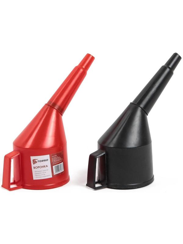 Воронка TORSO Для ГСМ с сеткой, диаметр 12 см, высота 27 см, МИКС