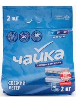 Порошок для стирки Чайка «Свежий ветер», ручная стирка, 2 кг