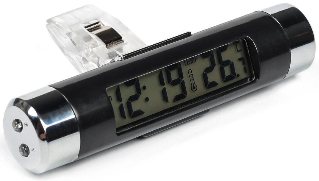 Часы-термометр автомобильные в дефлектор