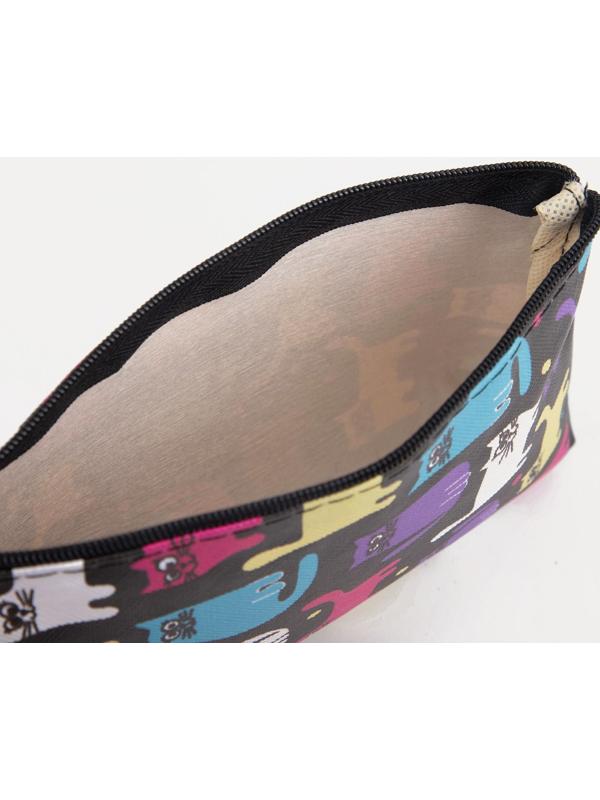 Косметичка на молнии, цвет чёрный/разноцветный