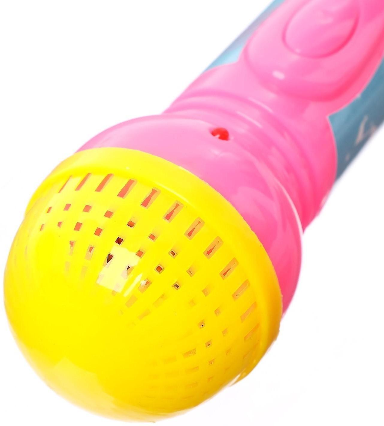 Микрофон музыкальный «Давай петь», свет, звук, работает от батареек