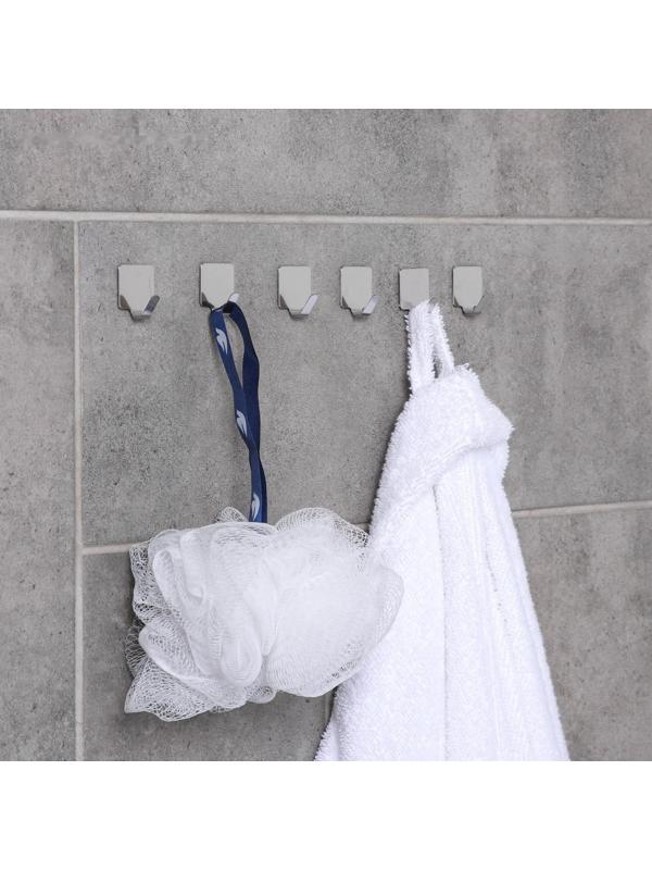 Крючок на липучке Доляна «Лофт», 6 шт, металлический