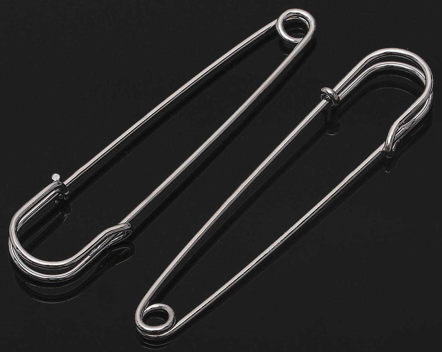 Булавка 8*1,5 см (набор 2шт), СМ-208, цвет серебра