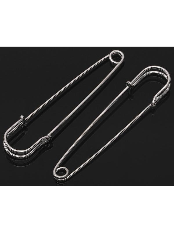 Булавка 8*1,5 см (набор 2шт), СМ-208, цвет серебра