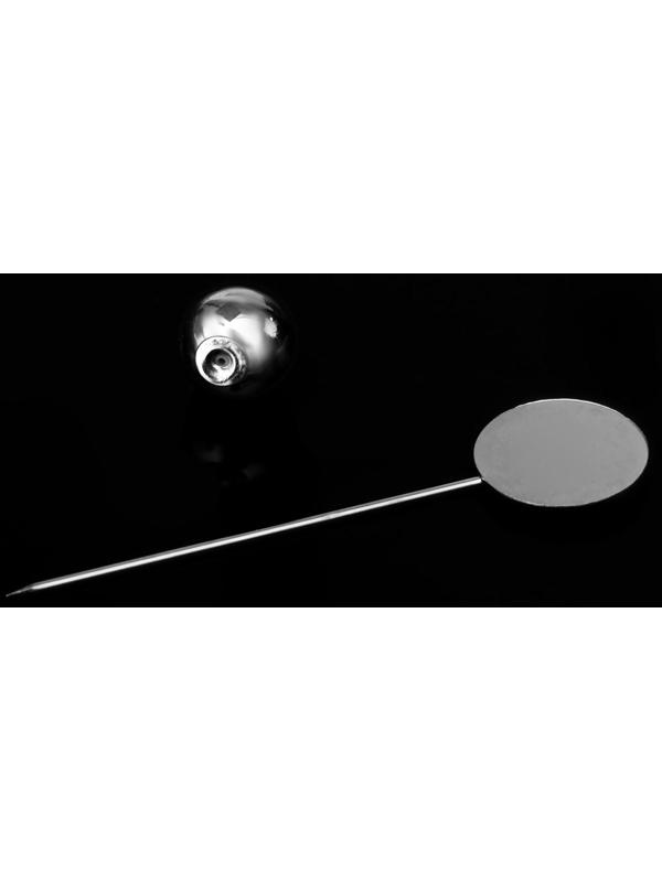 Основа для булавки с шариком d=1 см (набор 5шт), L=5 см, площадка 1,5см, цвет серебро