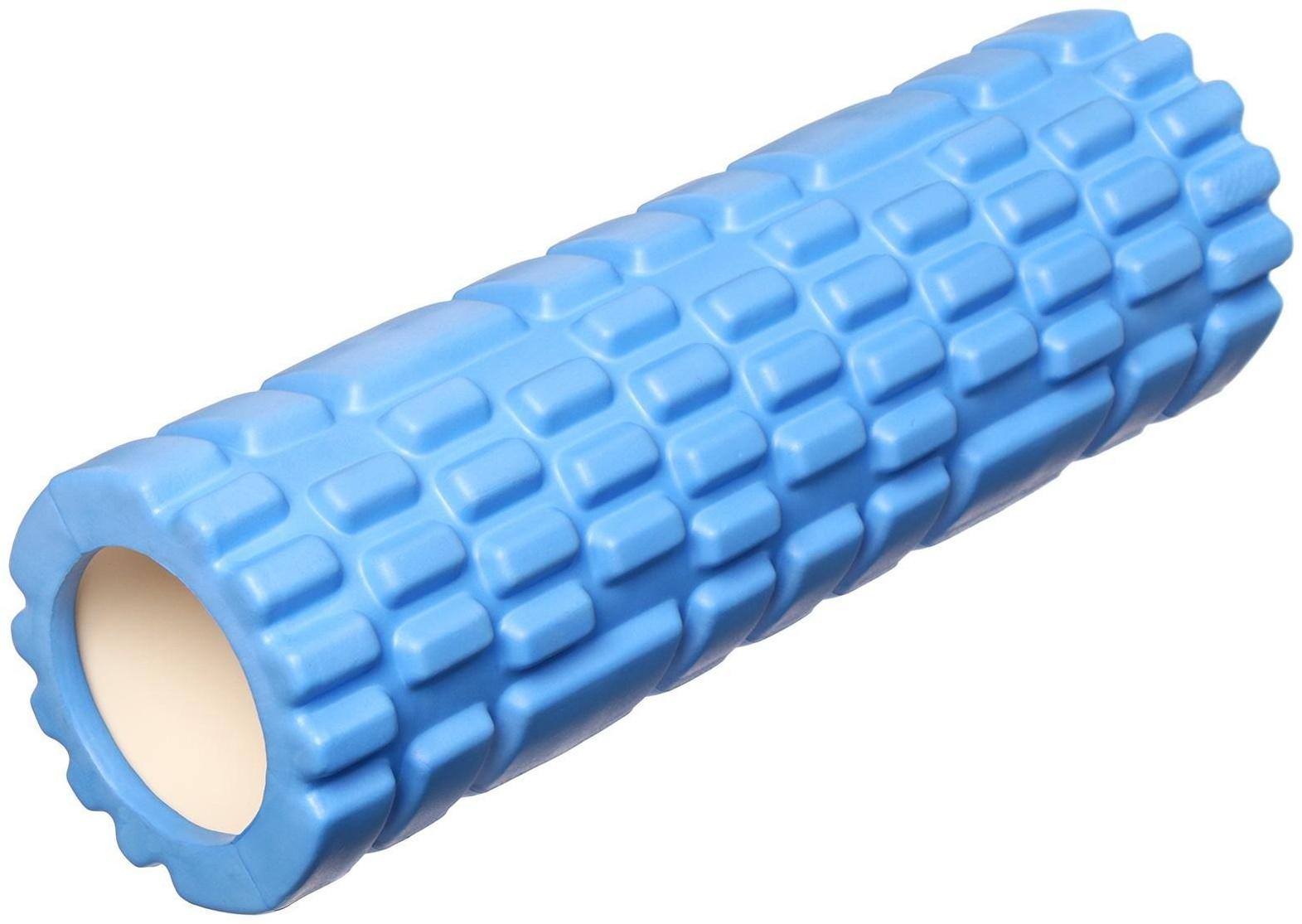 Роллер для йоги, массажный, 30 х 10 см, цвет синий