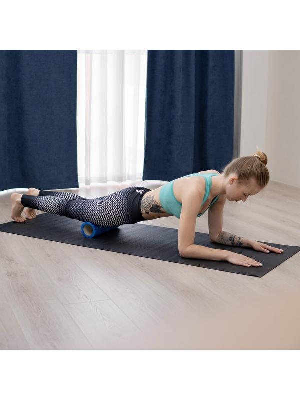 Роллер для йоги, массажный, 30 х 10 см, цвет синий