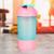 Шейкер спортивный с чашей под протеин, голубо-розовый, 500 мл