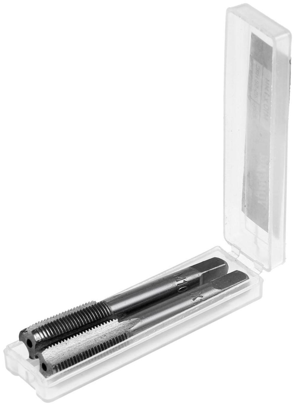 Метчики метрические ручные ТУНДРА, М10 х 1 мм, комплект из 2 шт.