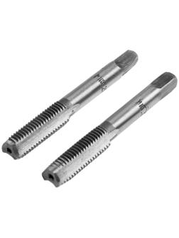 Метчики метрические ручные ТУНДРА, М10 х 1.25 мм, комплект из 2 шт.