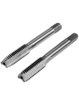 Метчики метрические ручные ТУНДРА, М10 х 1.5 мм, комплект из 2 шт.