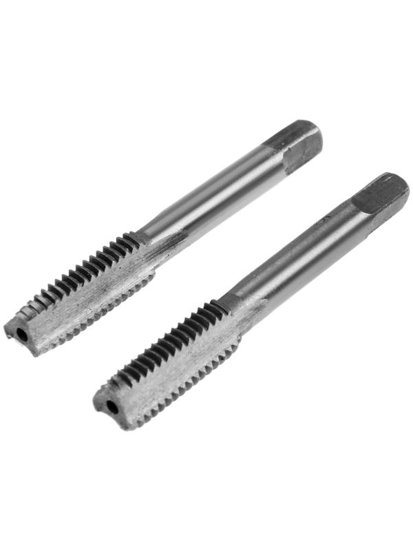 Метчики метрические ручные ТУНДРА, М10 х 1.5 мм, комплект из 2 шт.