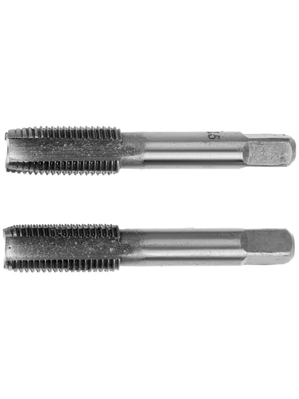 Метчики метрические ручные ТУНДРА, М14 х 1.5 мм, комплект из 2 шт.