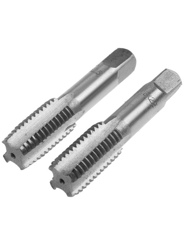 Метчики метрические ручные ТУНДРА, М18 х 2.5 мм, комплект из 2 шт.