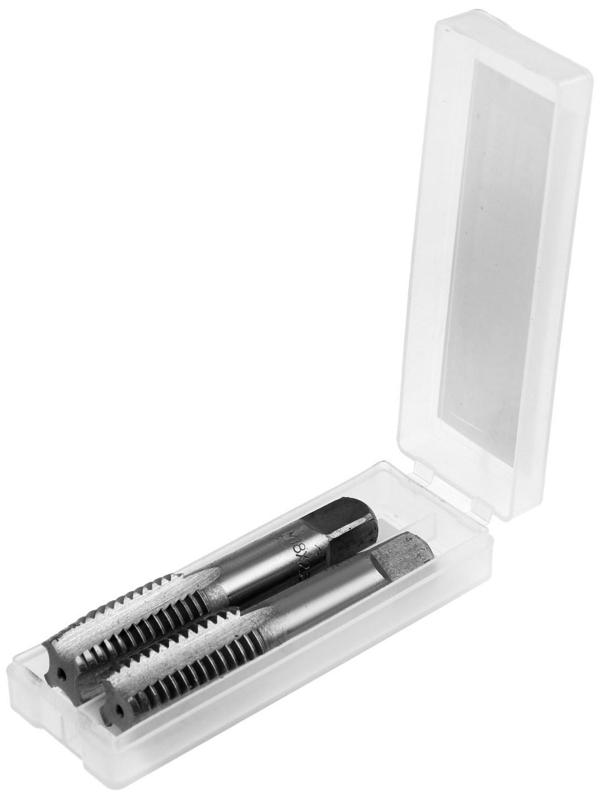 Метчики метрические ручные ТУНДРА, М18 х 2.5 мм, комплект из 2 шт.