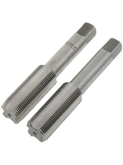Метчики метрические ручные ТУНДРА, М20 х 1.5 мм, комплект из 2 шт.