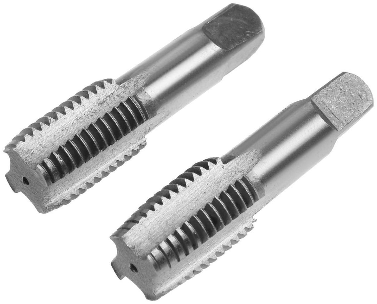 Метчики метрические ручные ТУНДРА, М24 х 3 мм, комплект из 2 шт.