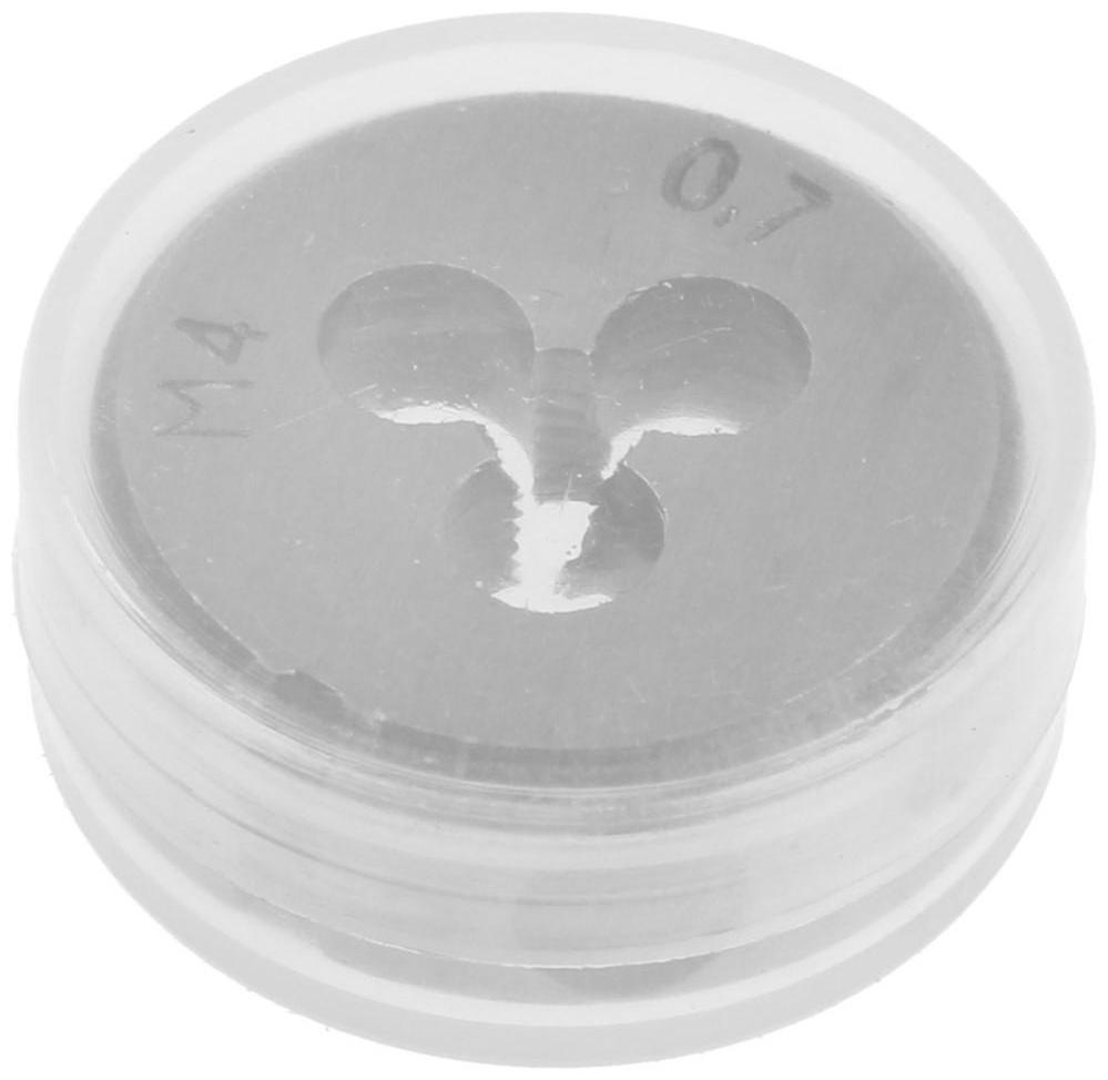 Плашка метрическая ТУНДРА, М4 х 0.7 мм