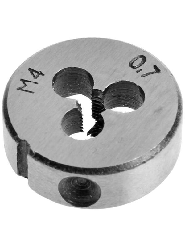 Плашка метрическая ТУНДРА, М4 х 0.7 мм