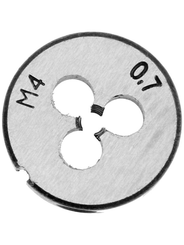 Плашка метрическая ТУНДРА, М4 х 0.7 мм