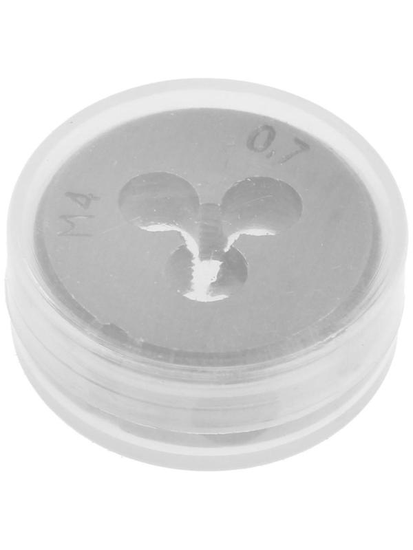 Плашка метрическая ТУНДРА, М4 х 0.7 мм