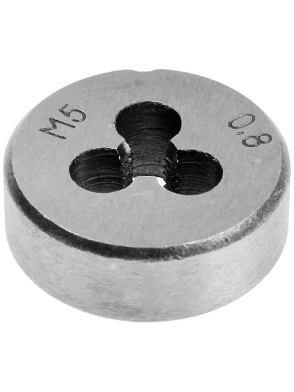 Плашка метрическая ТУНДРА, М5 х 0.8 мм