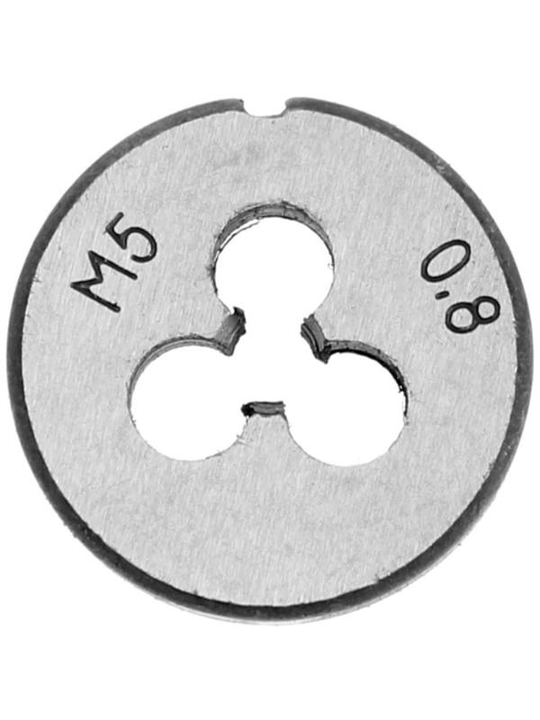 Плашка метрическая ТУНДРА, М5 х 0.8 мм