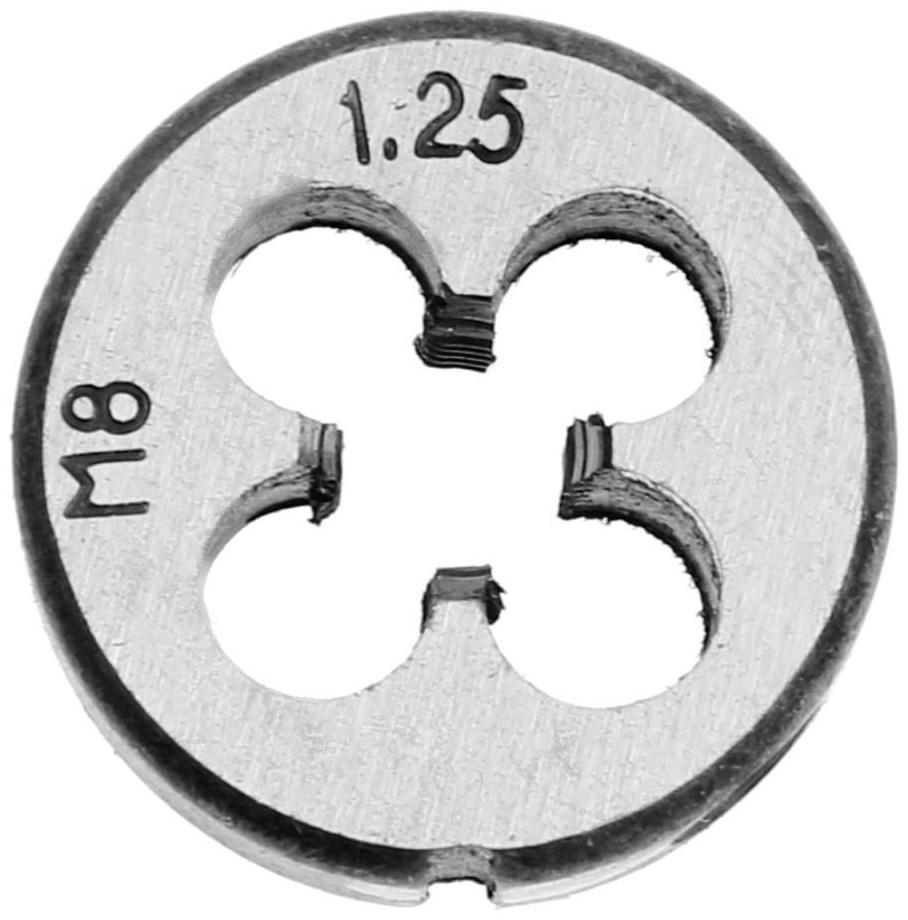 Плашка метрическая ТУНДРА, М8 х 1.25 мм