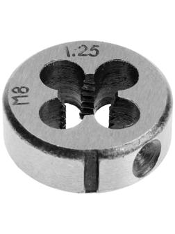 Плашка метрическая ТУНДРА, М8 х 1.25 мм